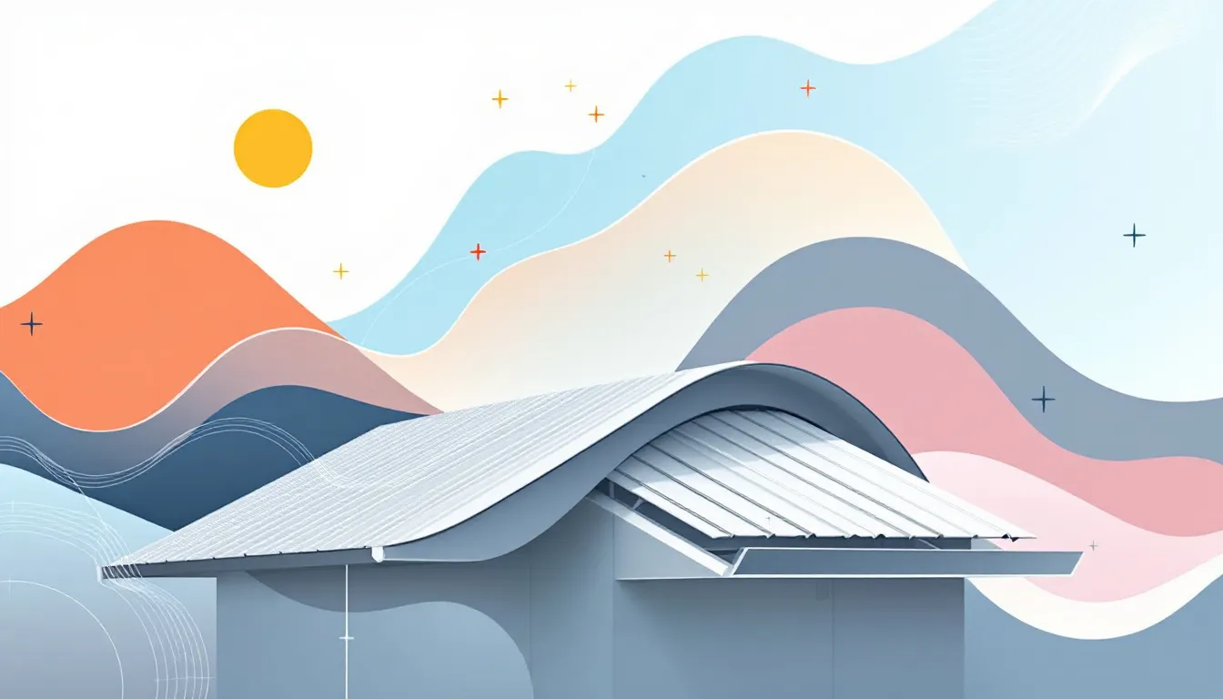 An infographic displaying the energy efficiency benefits of light colored metal roofs.