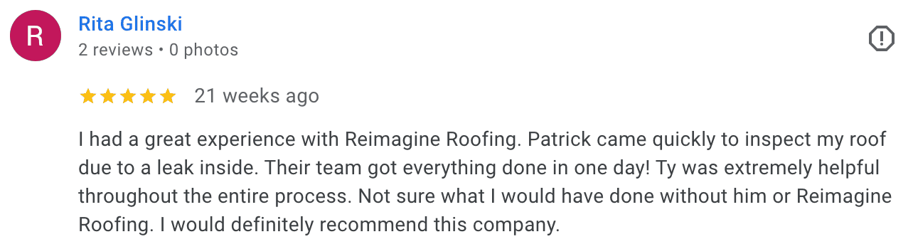 Real Roofing Review - Reimagine Roofing 130