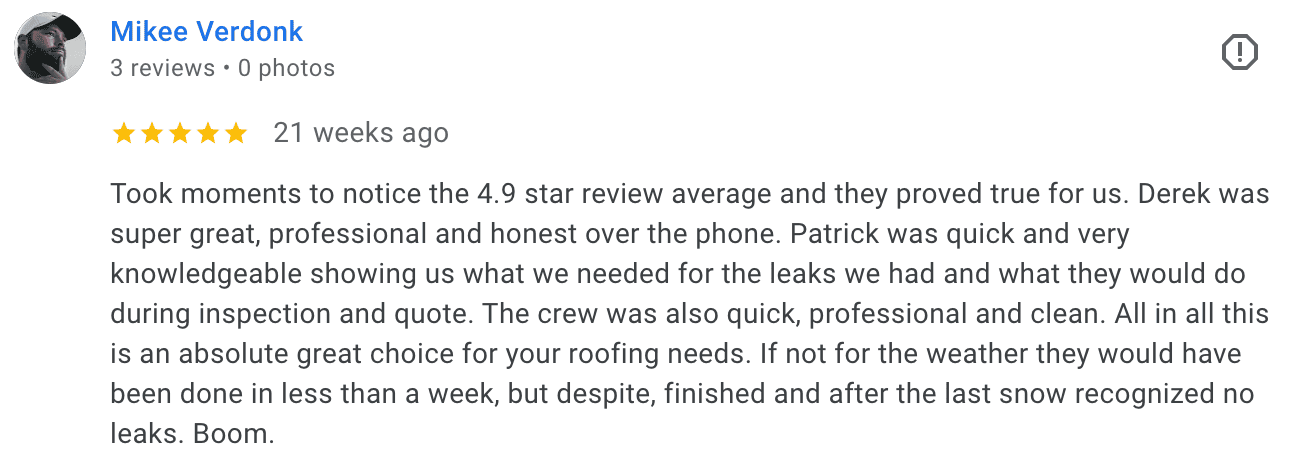 Real Roofing Review - Reimagine Roofing 129